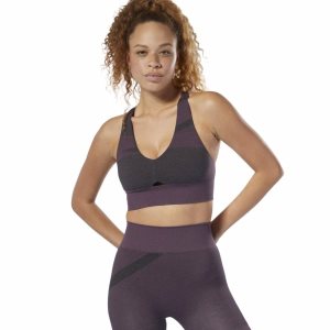 Reebok Studio Nature X Seamless Bh Damen - Lila - DE 374-ITJ